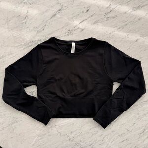 Offline by Aerie Athletic Long Sleeve Crop Top Sz M Black